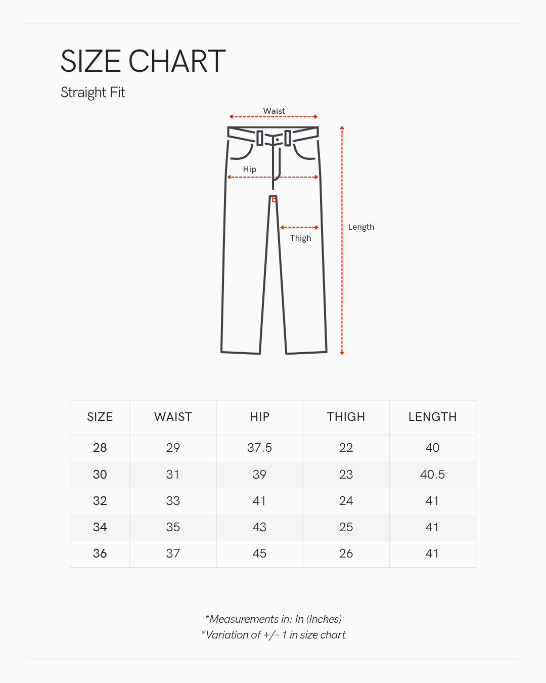 Straight Fit Men's